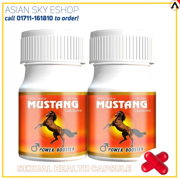 Mustang Capsule Stamina Power Booster 30 Capsules Muscle Growth and Energy Ayurvedic 30 Capsules