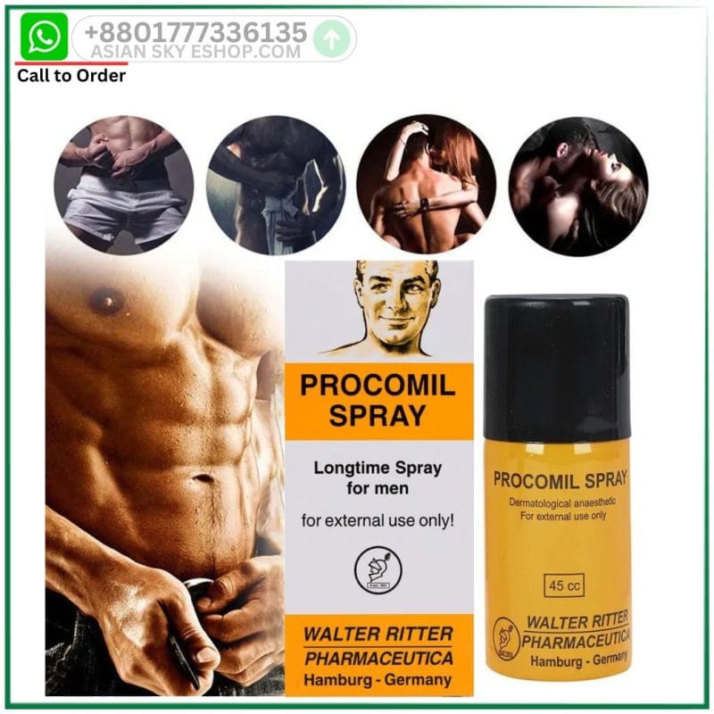 Procomil Long Time Anti Premature Ejaculation Delay Spray for Men - 45ml (Original Germany